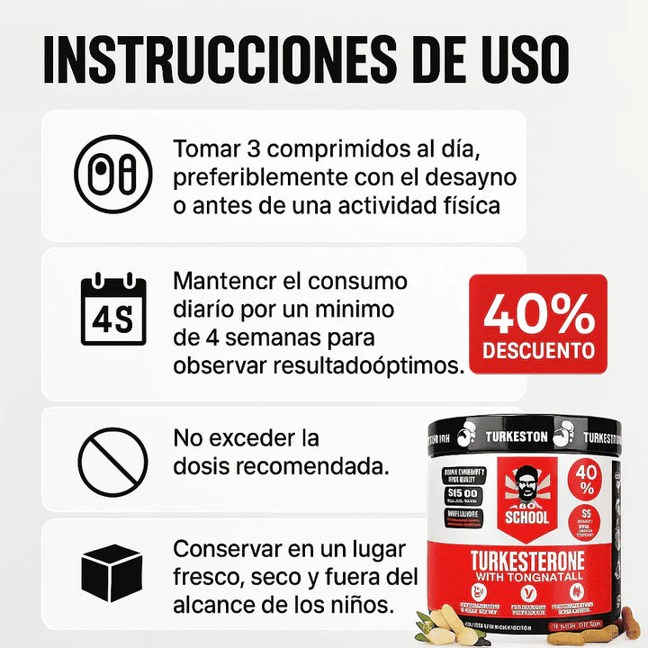 TURKESTERONE® - 120 capsules [FUERZA+DISPOSICIÓN+ACTUACIÓN]