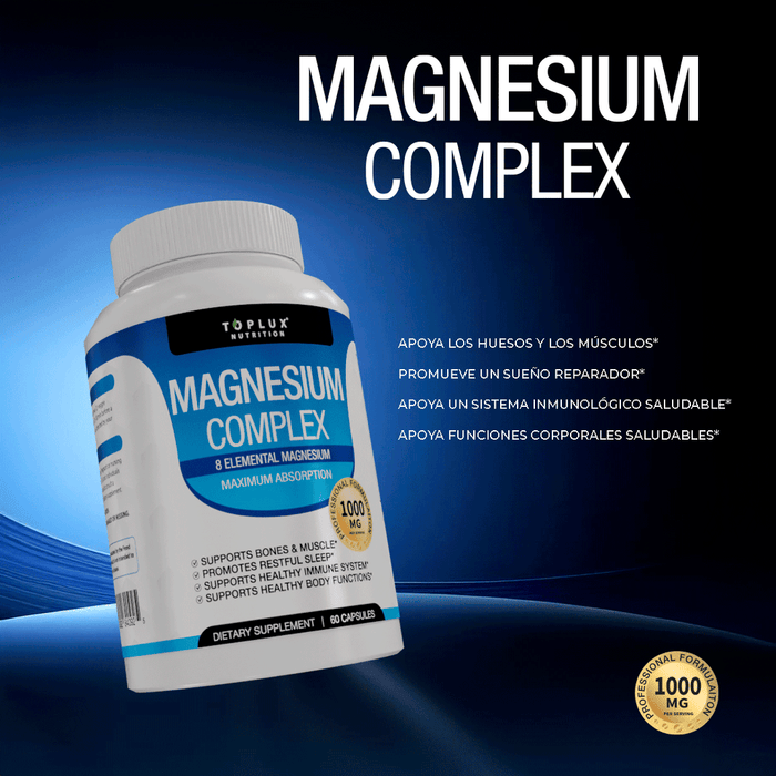 Magnesium Complex Premium 60caps |8 Magnesios Esenciales para Más Energía y Bienestar