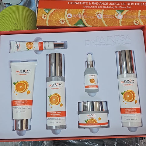 🧴✨ Set de Skincare con Vitamina C (6 piezas)🍊