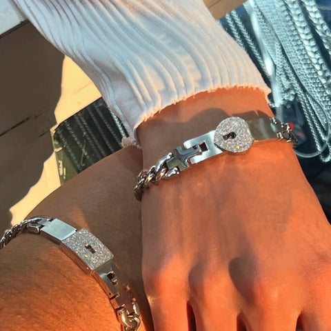 💎Pulsera con candado y llave para compartir💎